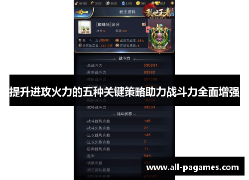 提升进攻火力的五种关键策略助力战斗力全面增强